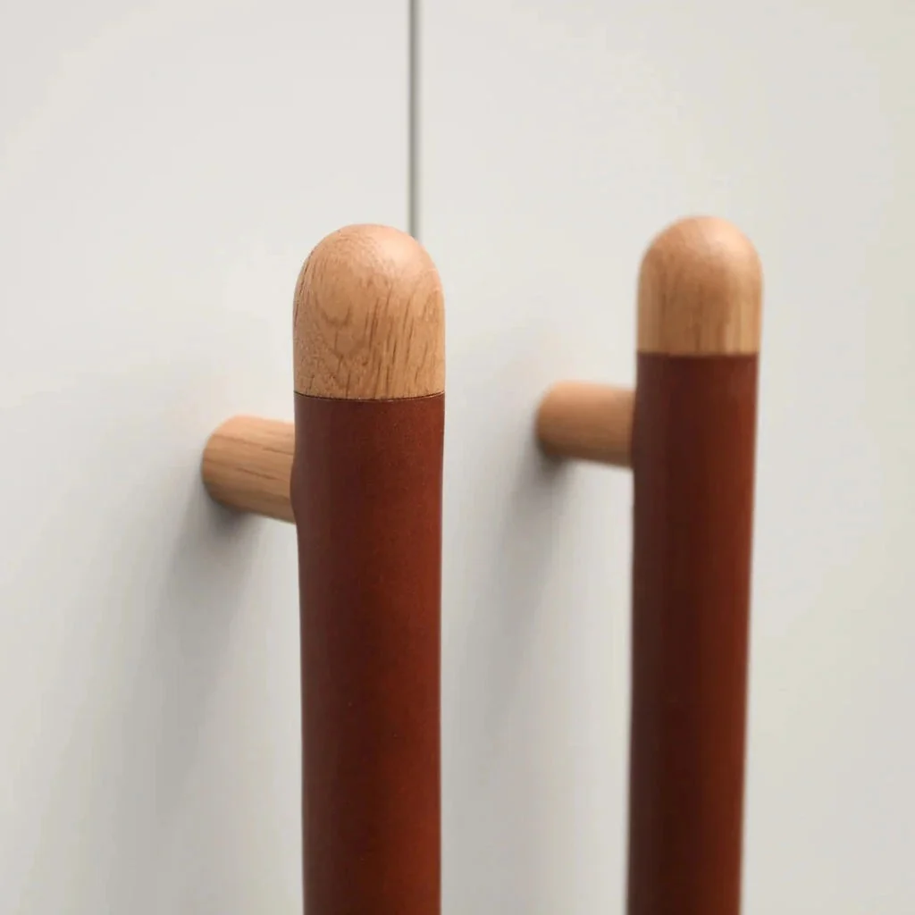 Chapman Wood Appliance Bar Pulls With Half Leather - Image 4