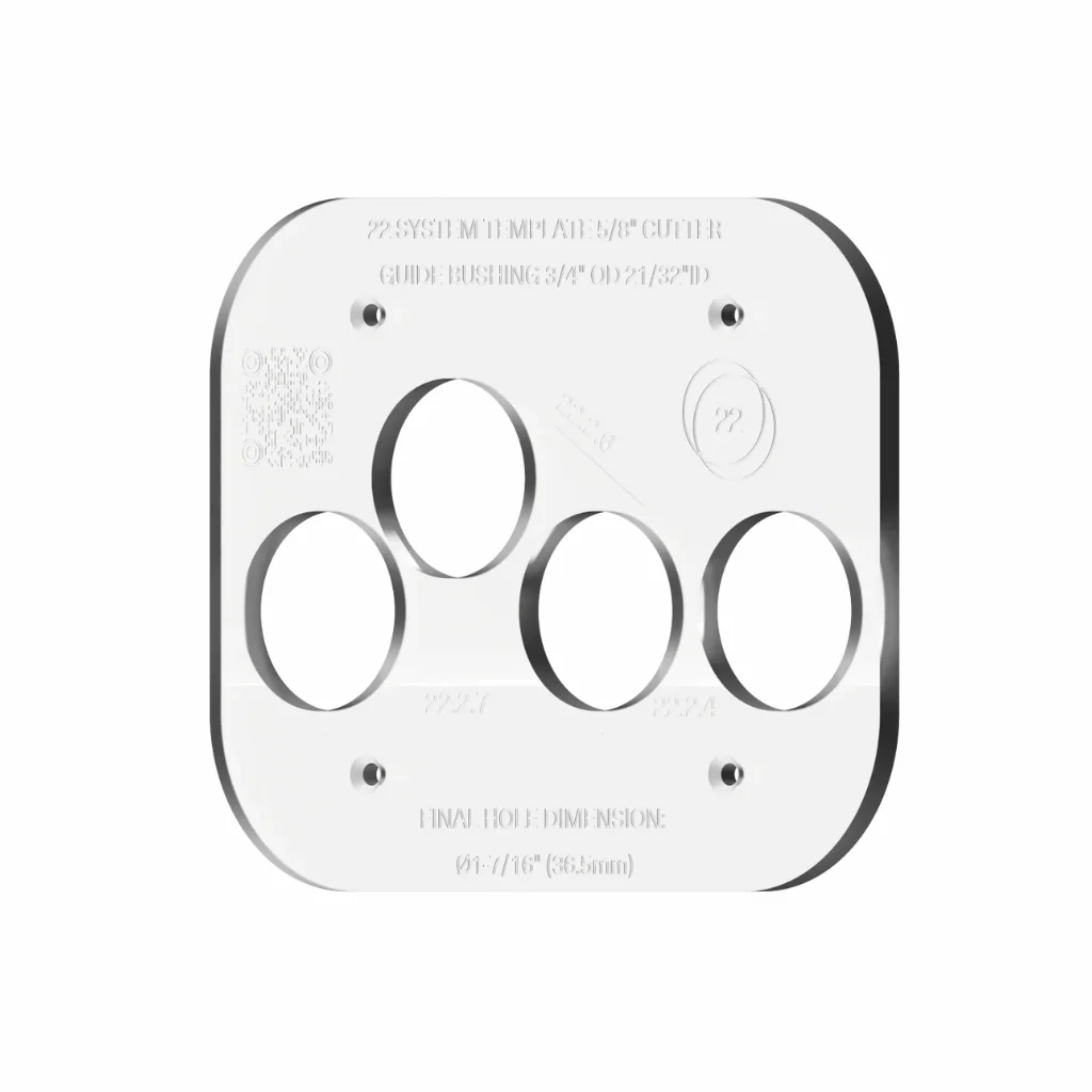 Bocci 22 Component: Double Alternate Material Universal Router Template