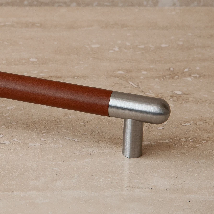 Mineral Leather Wrapped Metal Appliance Bar Pull - Image 25